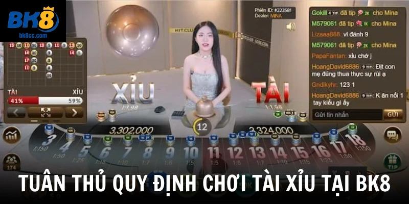 Tuân thủ quy định chơi tài xỉu tại Bk8